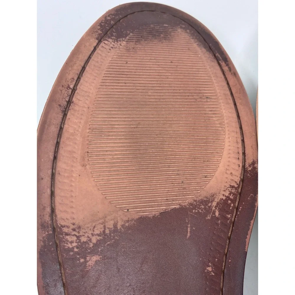 Banana Republic Mens Italian Leather Ortholite Derby Shoes Dark Brown 12M Preppy